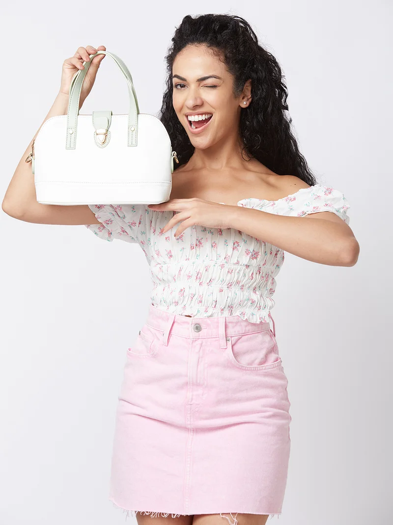 جلو باص Globus Women Mint Green Colourblocked Casual Sling Bag